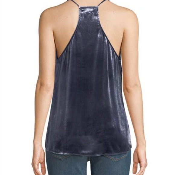 The Racer Liquid Velvet Cami with Lace Trim - Picture 7 of 7